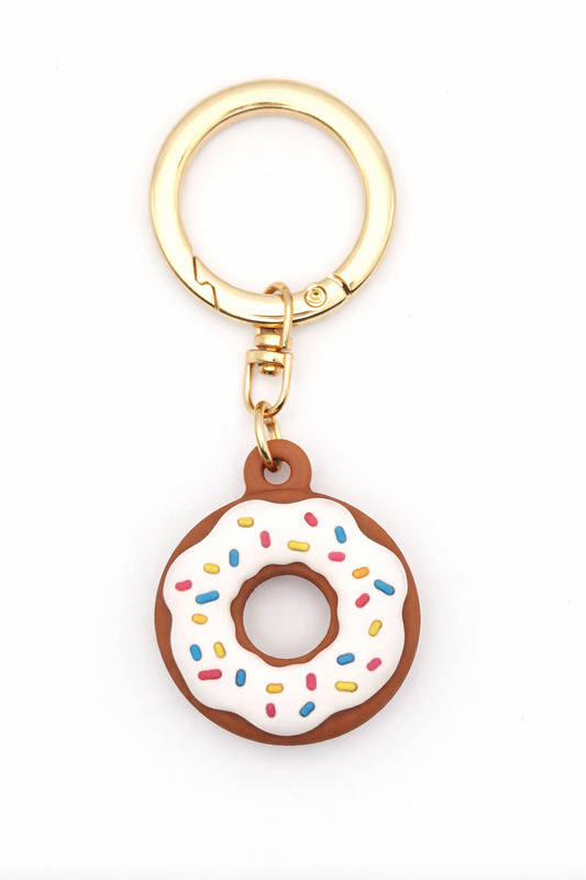 Donut Chase Me Charm - White Airtag Compatible